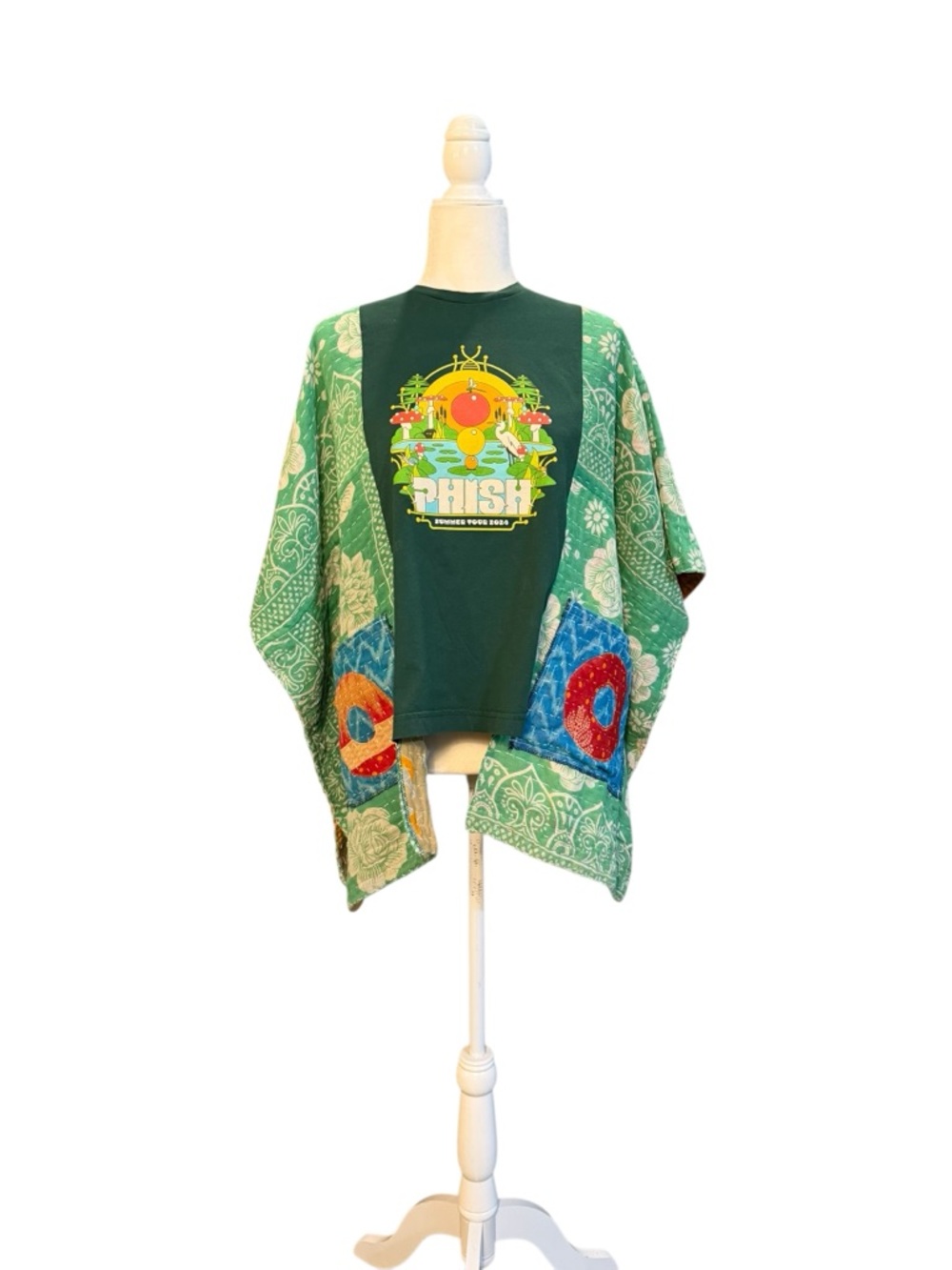 Handcrafted Upcycled PHISH Kantha Tunic NWT One Size - Picture 9 of 16